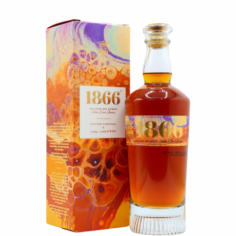 Bottiglia di Brady 1866 Solera Gran Reserva edizione limitata Emma Lindstrom