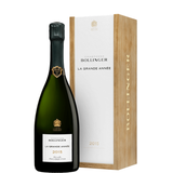 Bottiglia di Bollinger Grande Année 2015 con custodia in legno