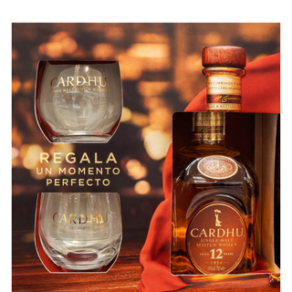 CARDHU 12 Years Case + 2 glasses