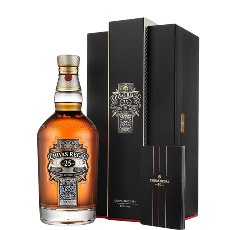 Bottiglia di Chivas Regal 25 anni con astuccio