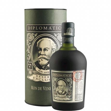 Bottle of Diplomático 12 years exclusive reserve with case