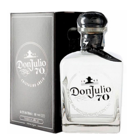 Bottiglia di Don Julio 70 cristallina con astuccio