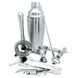 Set da cocktail con base in bambù in acciaio inox