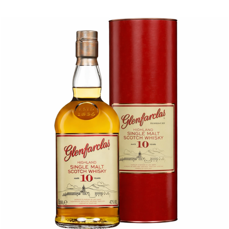 Bottle of Glenfarclas 10 Years with case