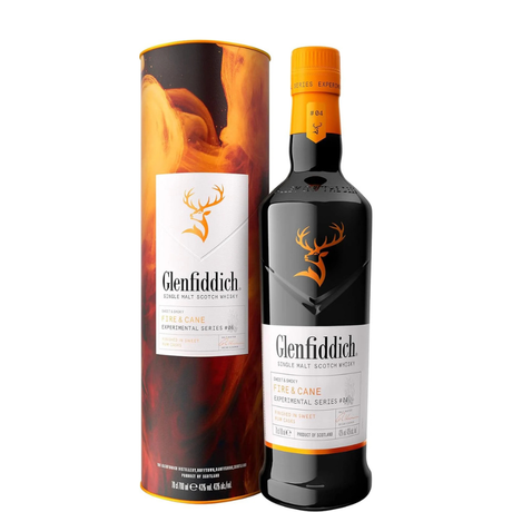 Glenfiddich Fire & Cane bottle with case
