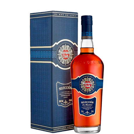 Bottiglia di Havana Club Selezione Maestri con astuccio