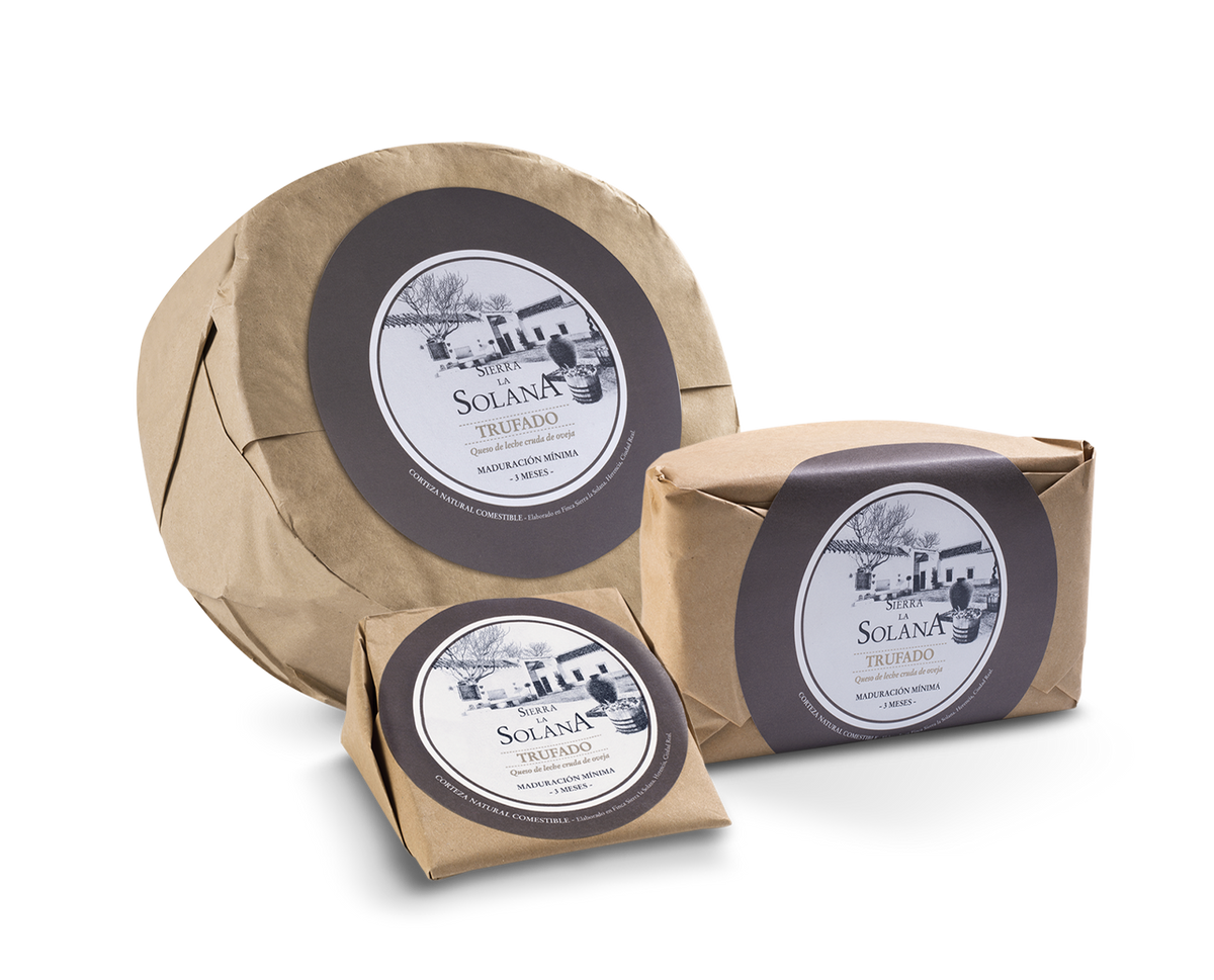QUESO TRUFADO SIERRA DE LA SOLANA Maduracion minima 3 meses 3Kg.