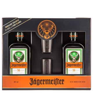 JÄGERMEISTER Astuccio con manico 50cl. x2 + 2 bicchieri