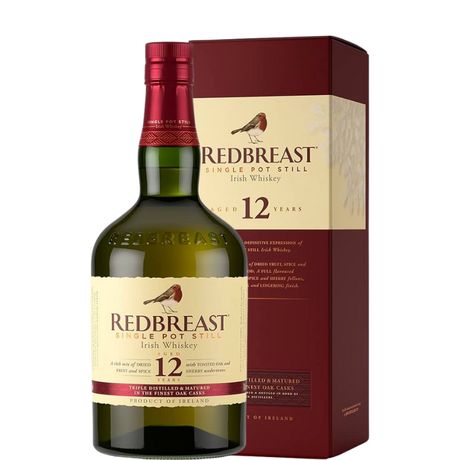 Bottle of Redbreast 12 years with case