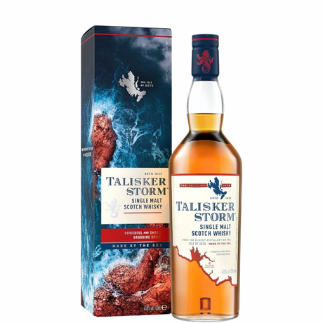 Talisker Storm bottle with case
